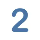 number two with white background